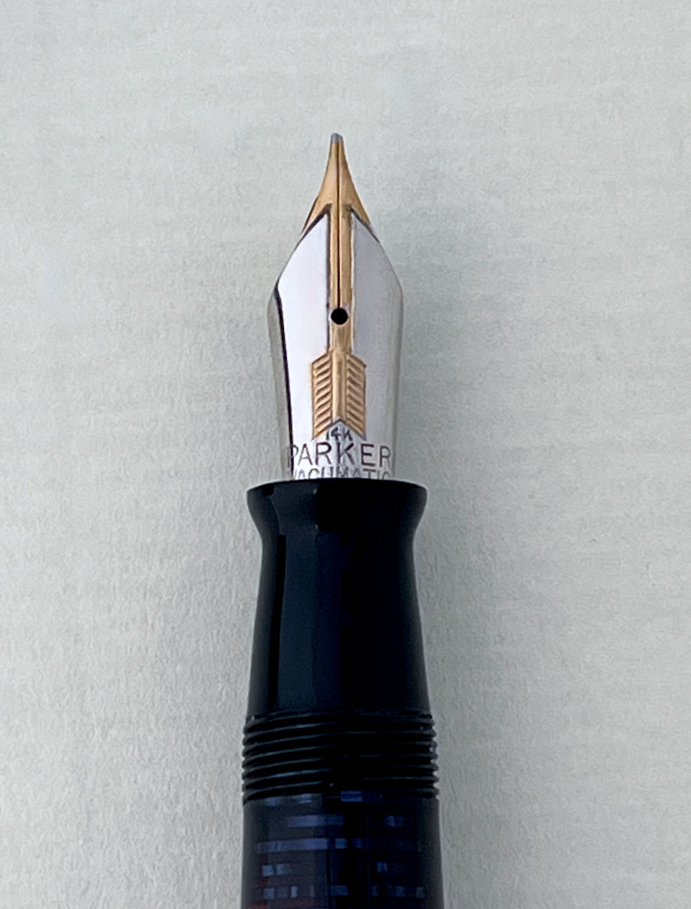 1941 Parker Vacumatic Senior Maxima Fountain Pen - AZURE BLUE