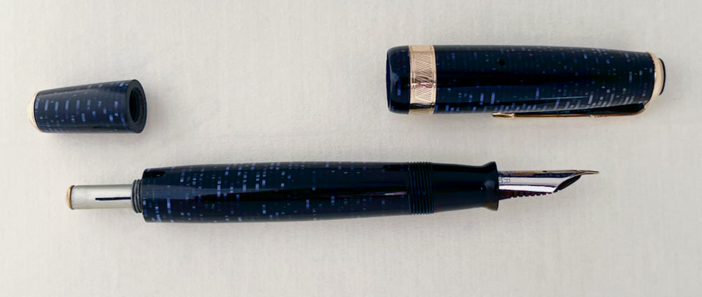 1941 Parker Vacumatic Senior Maxima Fountain Pen - AZURE BLUE