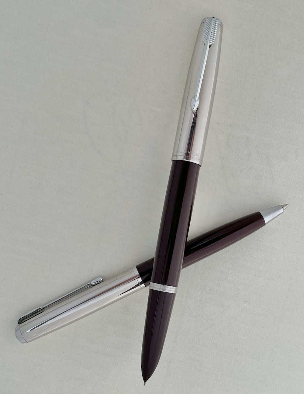 1950s Parker 51 Special Demi Fountain Pen and Ballpoint Set