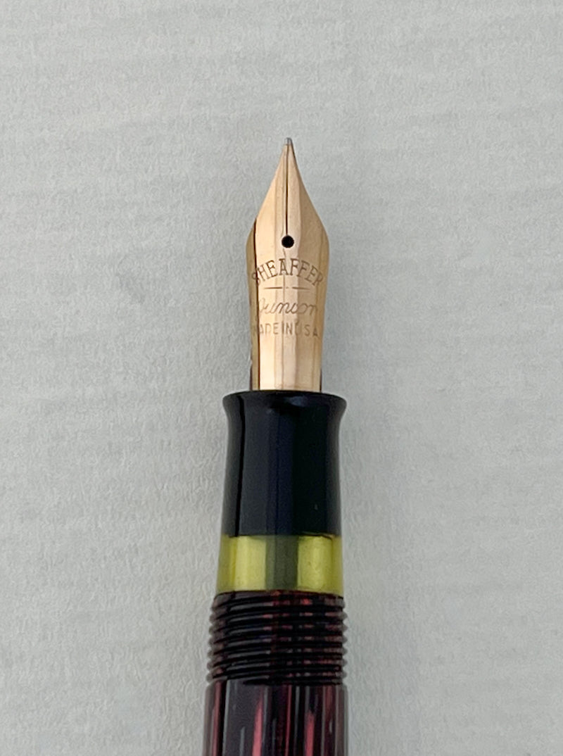 1936-8 Sheaffer Balance Junior Fountain Pen Pencil Set - ROSE GLOW - SEMIFLEX