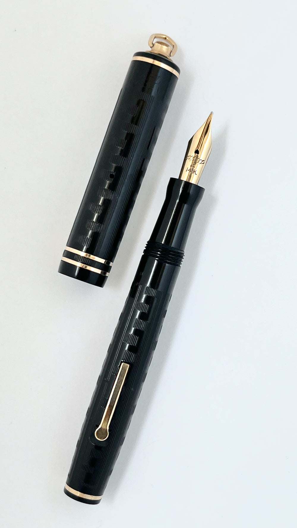 Wahl-Eversharp Grecian Border Ring Top Fountain Pen - SUPERFLEX