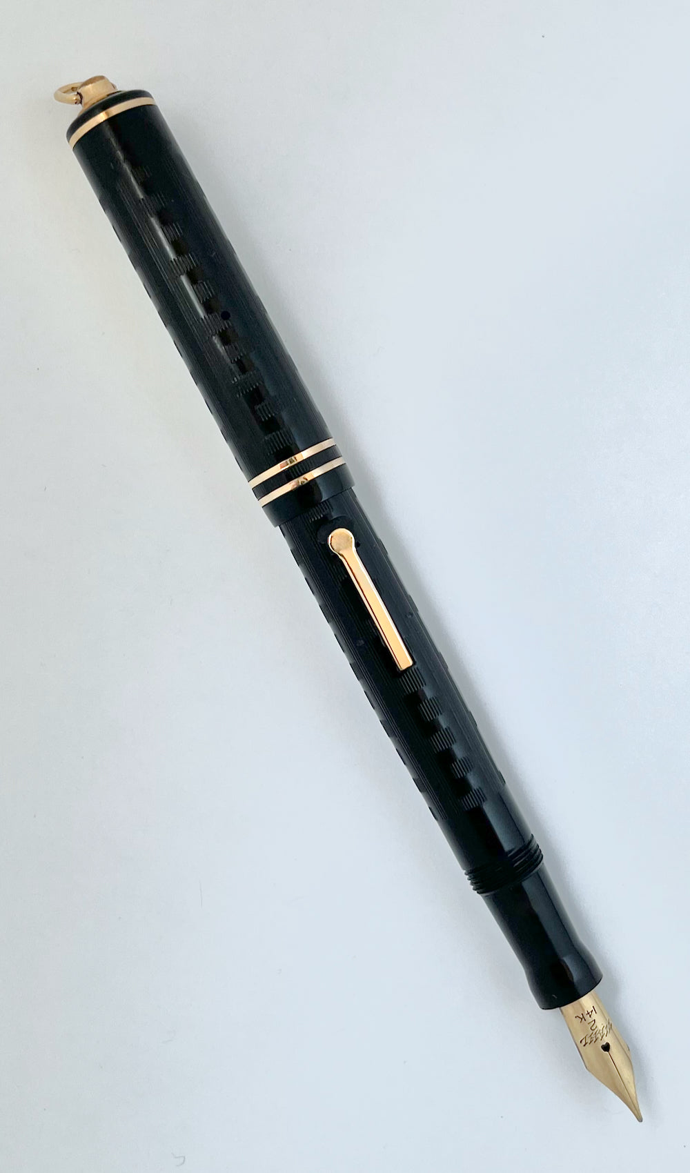 Wahl-Eversharp Grecian Border Ring Top Fountain Pen - SUPERFLEX