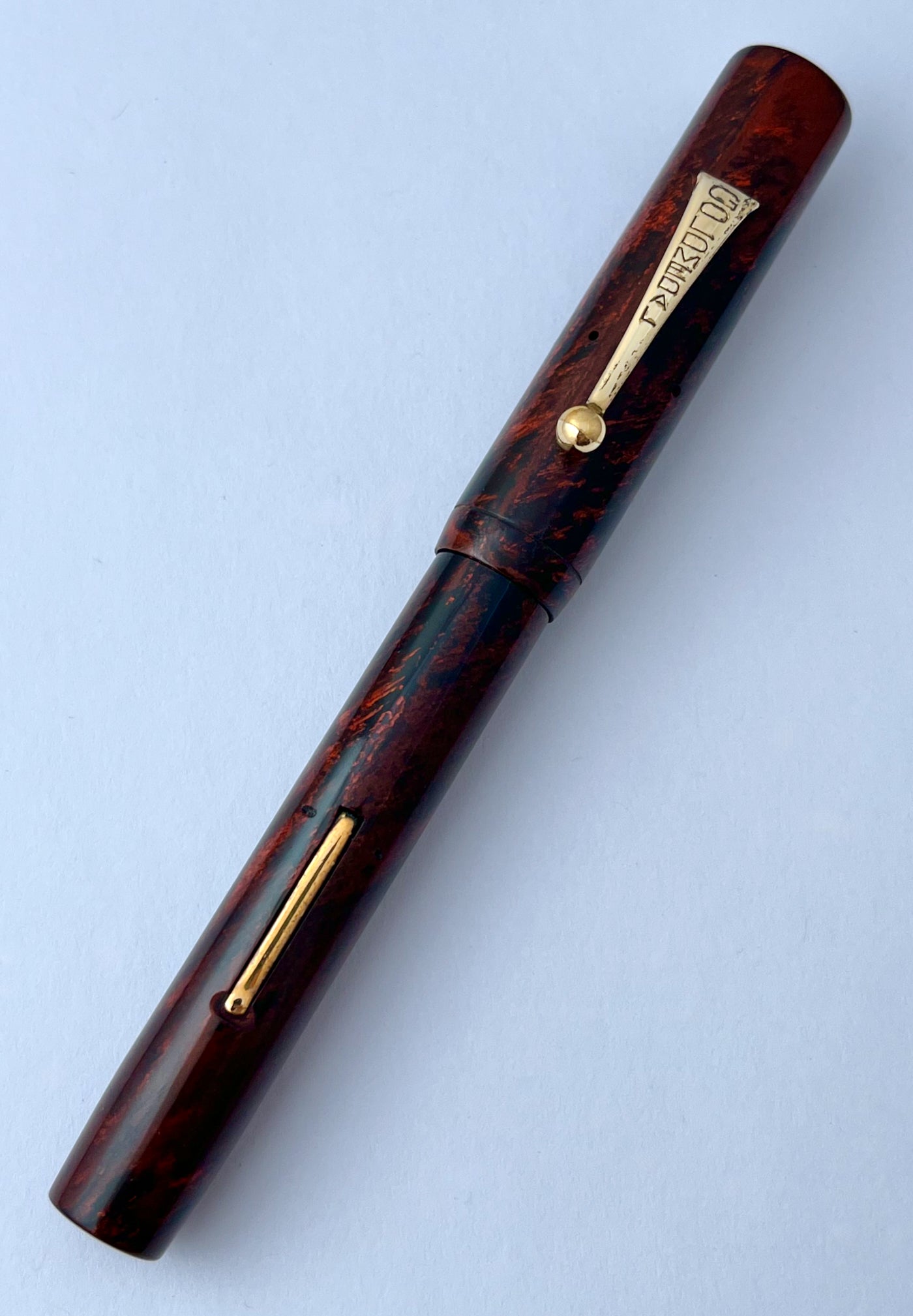 1920s Gold Medal Oversized Flat Top Fountain Pen - WET NOODLE
