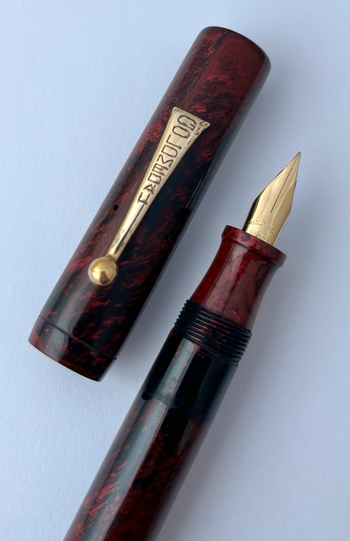 1920s Gold Medal Oversized Flat Top Fountain Pen - WET NOODLE