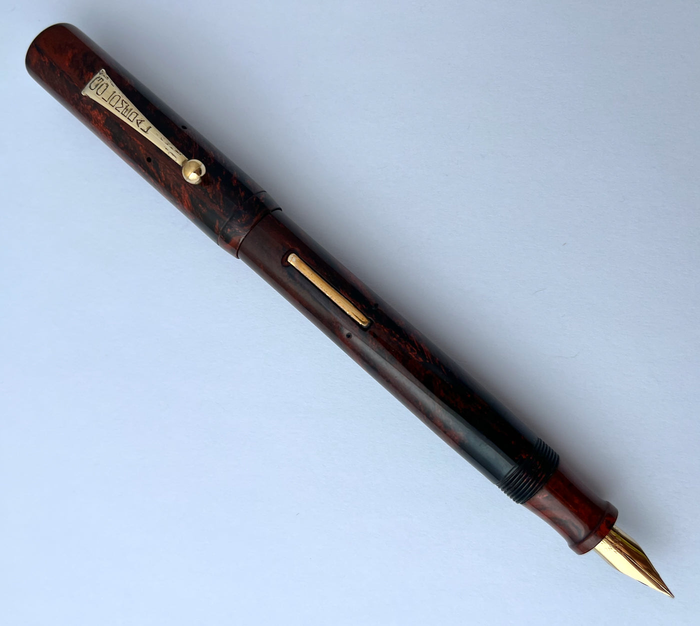 1920s Gold Medal Oversized Flat Top Fountain Pen - WET NOODLE
