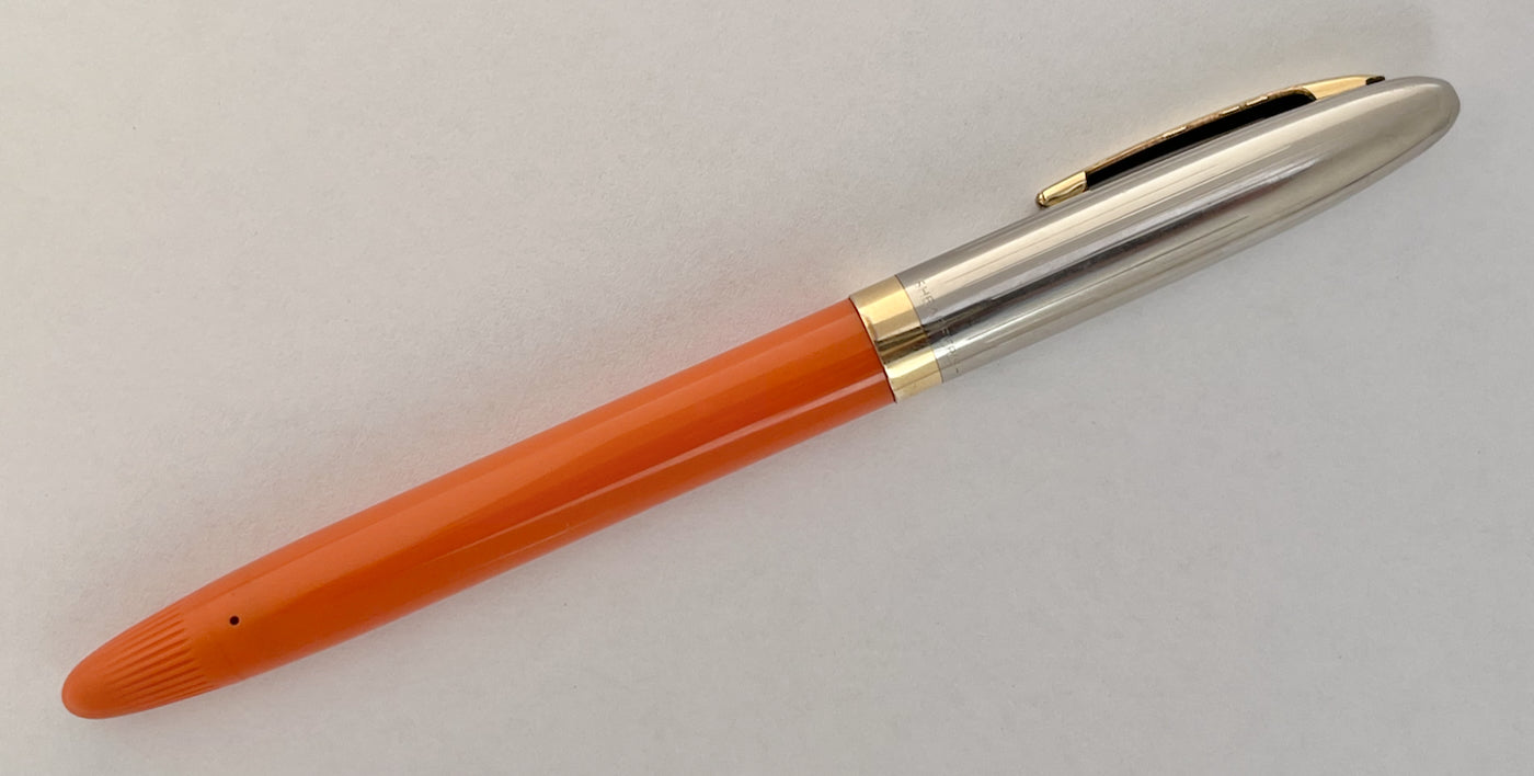 1950s Sheaffer Snorkel Sentinel Fountain Pen - MANDARIN ORANGE
