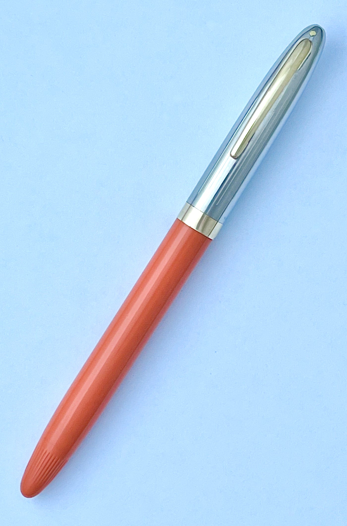 1950s Sheaffer Snorkel Sentinel Fountain Pen - MANDARIN ORANGE