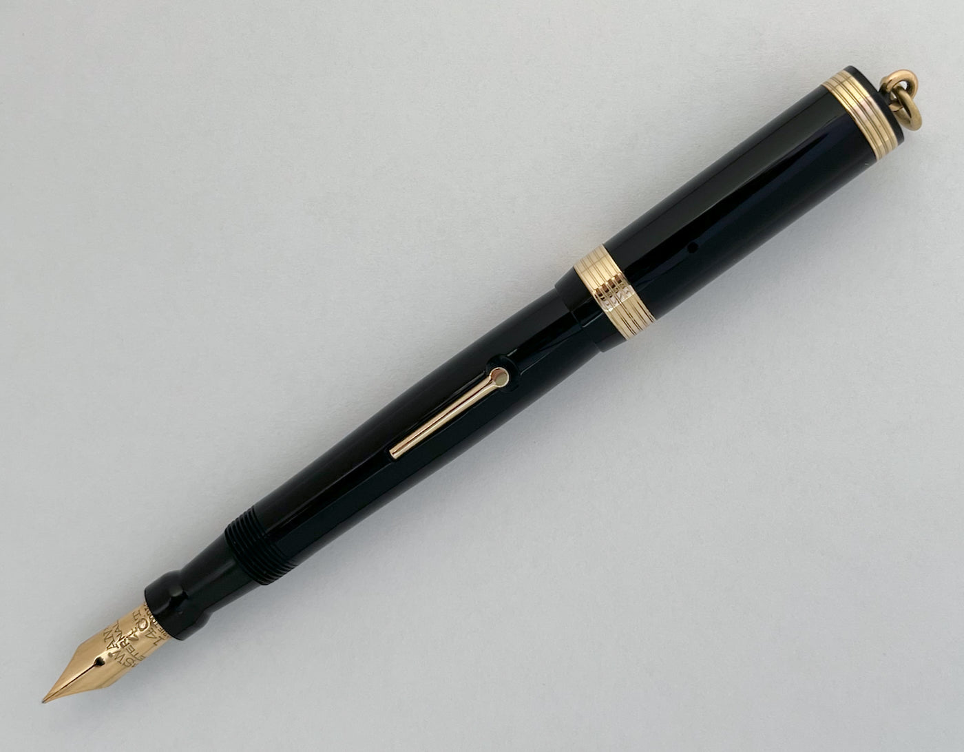1920s Mabie Todd Eternal 54 Ring Top Fountain Pen - SEMIFLEX