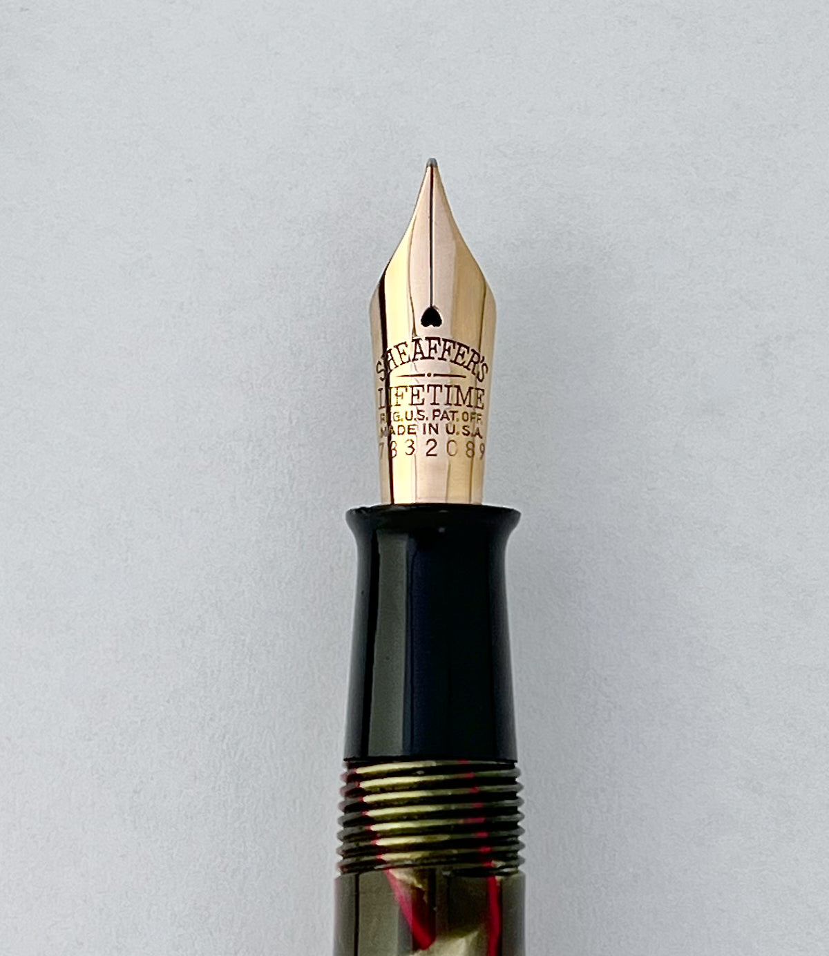 1930s Sheffer Stubby Lifetime Balance Fountain Pen & Mechanical Pencil Set - REVERSE TRIM