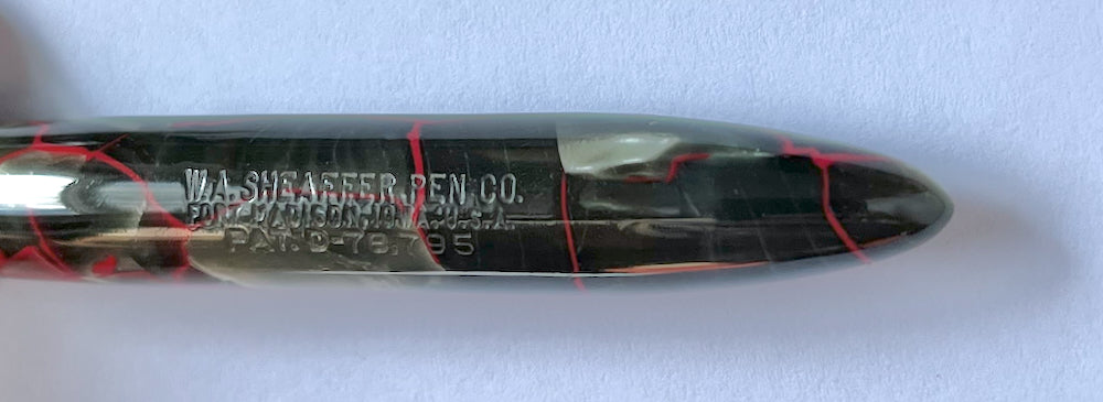 1930s Sheffer Stubby Lifetime Balance Fountain Pen & Mechanical Pencil Set - REVERSE TRIM