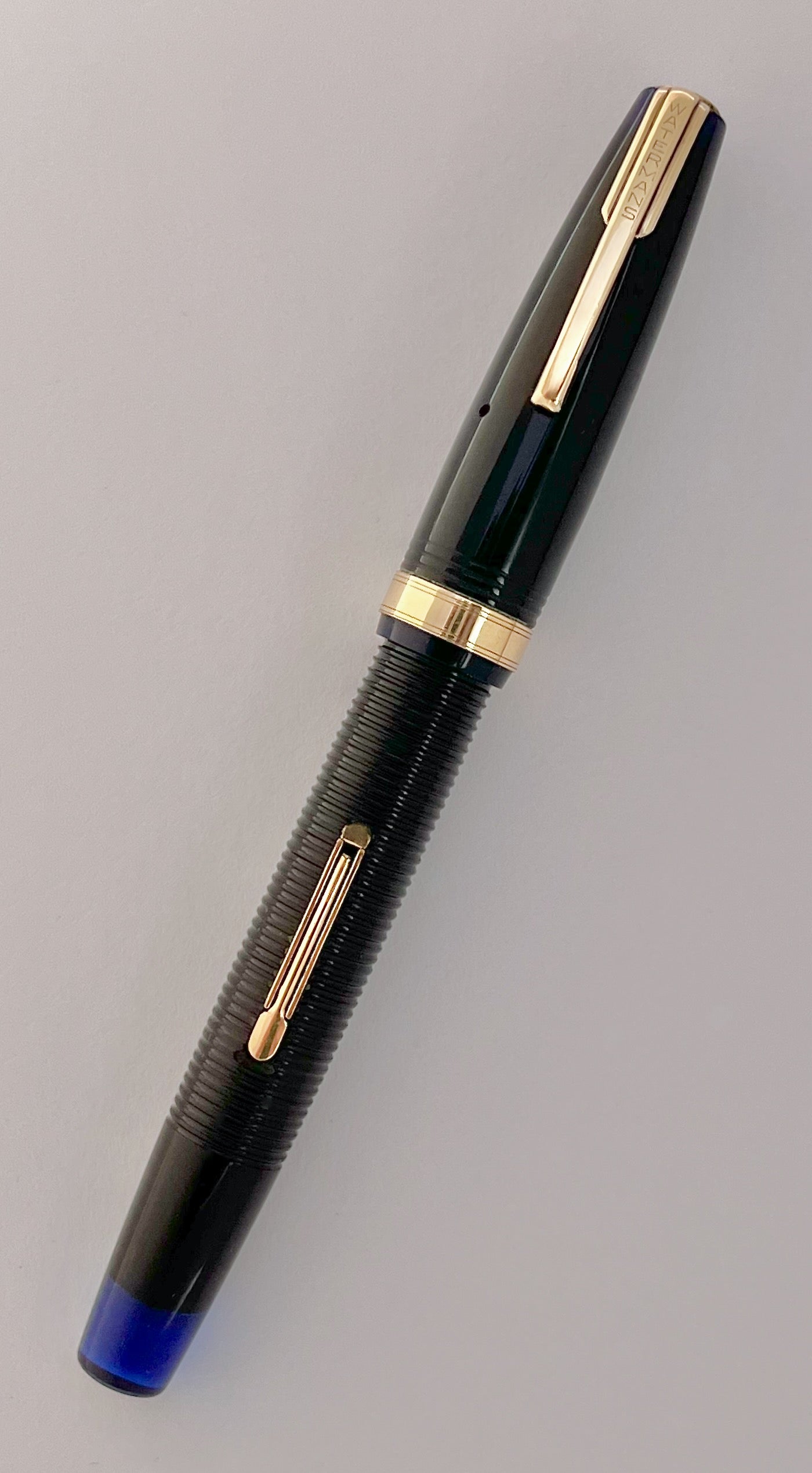 1940s Waterman Emblem Fountain Pen - Transparent Blue