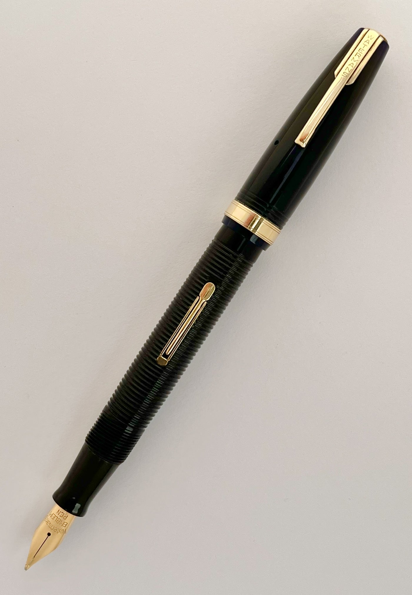 1940s Waterman Emblem Fountain Pen - Transparent Blue