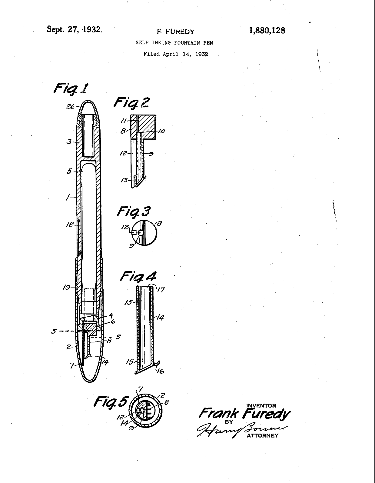 1930s Inpak Self-Inking Fountain Pen - Unusual Filling System
