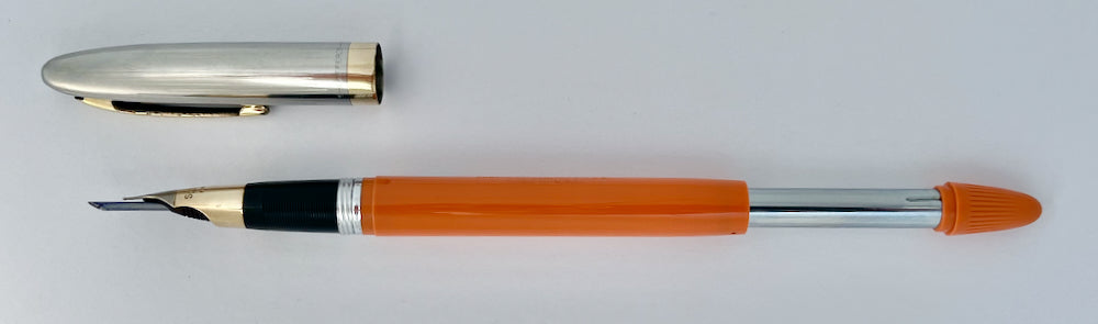 1950s Sheaffer Snorkel Sentinel Fountain Pen - MANDARIN ORANGE
