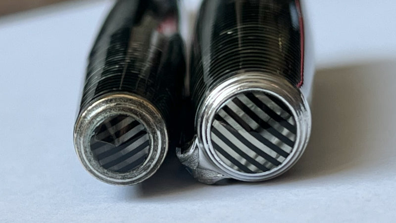1939 Parker Vacumatic Senior Maxima Fountain Pen - Silver Pearl