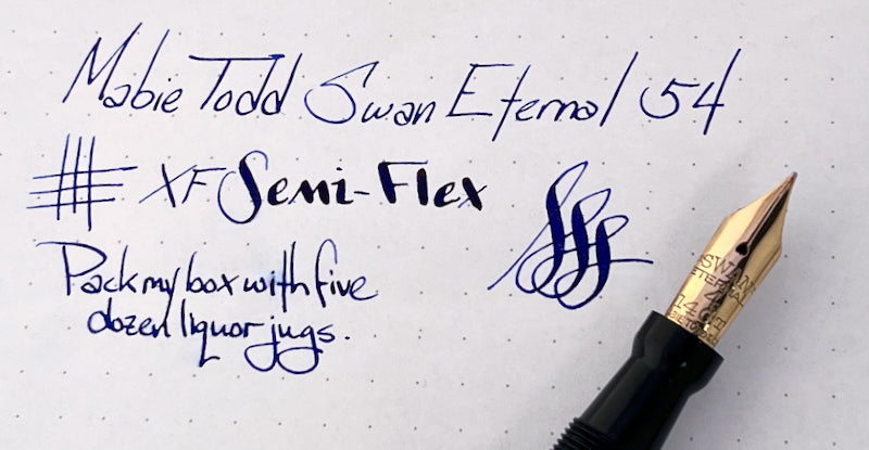 1920s Mabie Todd Eternal 54 Ring Top Fountain Pen - SEMIFLEX