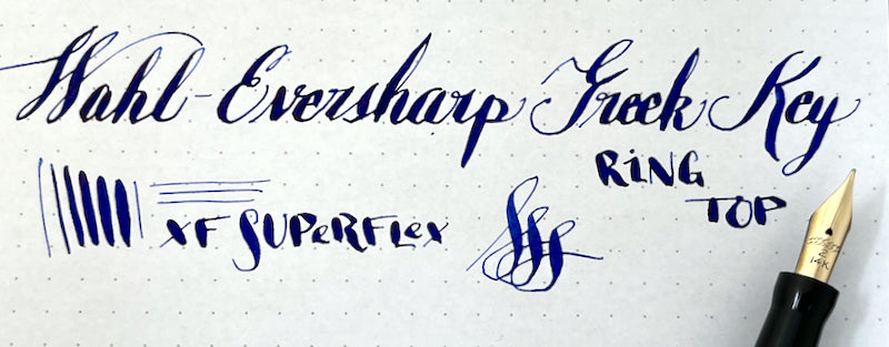 Wahl-Eversharp Grecian Border Ring Top Fountain Pen - SUPERFLEX