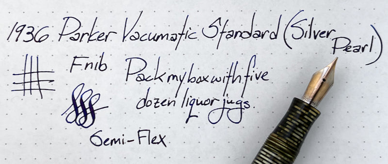 1936 Parker Vacumatic Standard Fountain Pen - SEMIFLEX