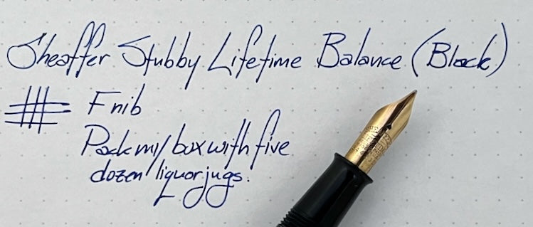 1930s Sheffer Stubby Lifetime Balance Fountain Pen - Reverse Trim