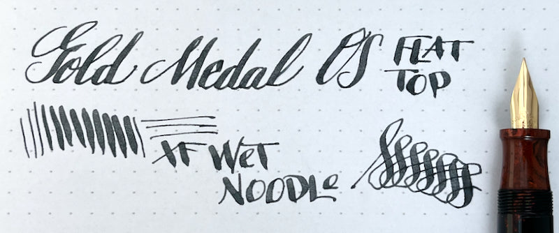 1920s Gold Medal Oversized Flat Top Fountain Pen - WET NOODLE