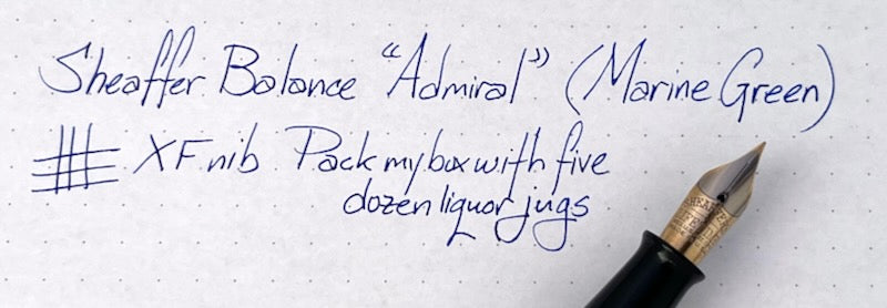 c.1932-33 Sheaffer Balance “Admiral” Fountain Pen Marine Green