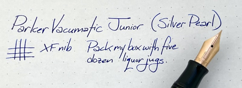 1940s Vacumatic Junior Fountain Pen - Silver Pearl