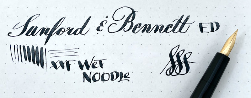 1910s Sanford & Bennett Commercial Eyedropper Fountain Pen - WET NOODLE RETROFIT