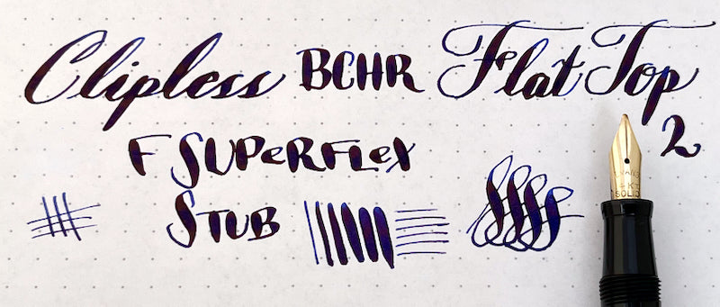 1920s Clipless Flat Top Fountain Pen - SUPERFLEX STUB
