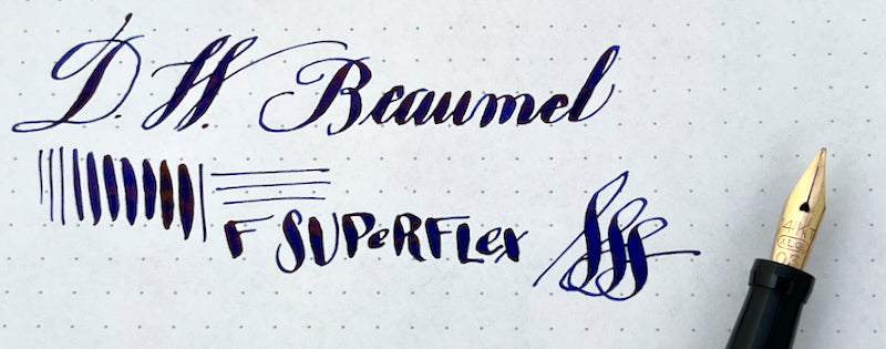 1910s D.W. Beaumel Flat Top Fountain Pen - SUPERFLEX