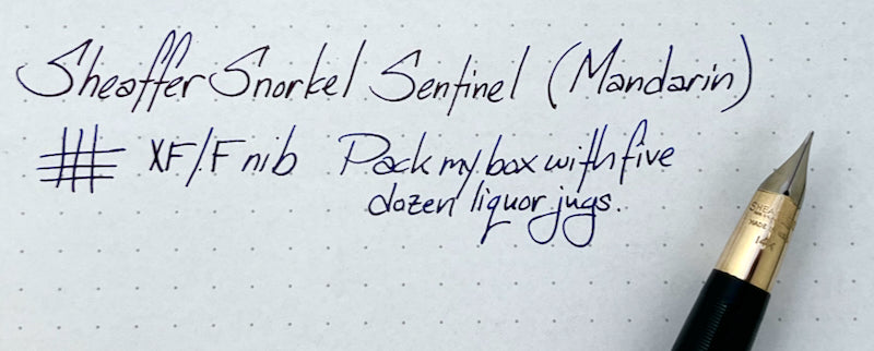 1950s Sheaffer Snorkel Sentinel Fountain Pen - MANDARIN ORANGE