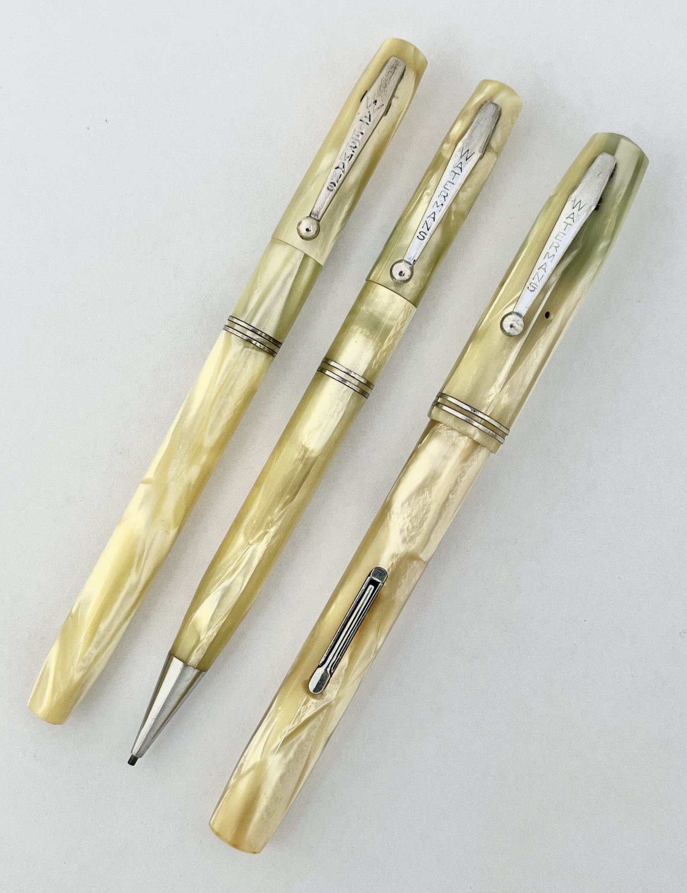 c.1940 Waterman Nurses’ Set (Fountain Pen | Mechanical Pencil | Thermometer Case) in Leather Pouch - SUPERFLEX