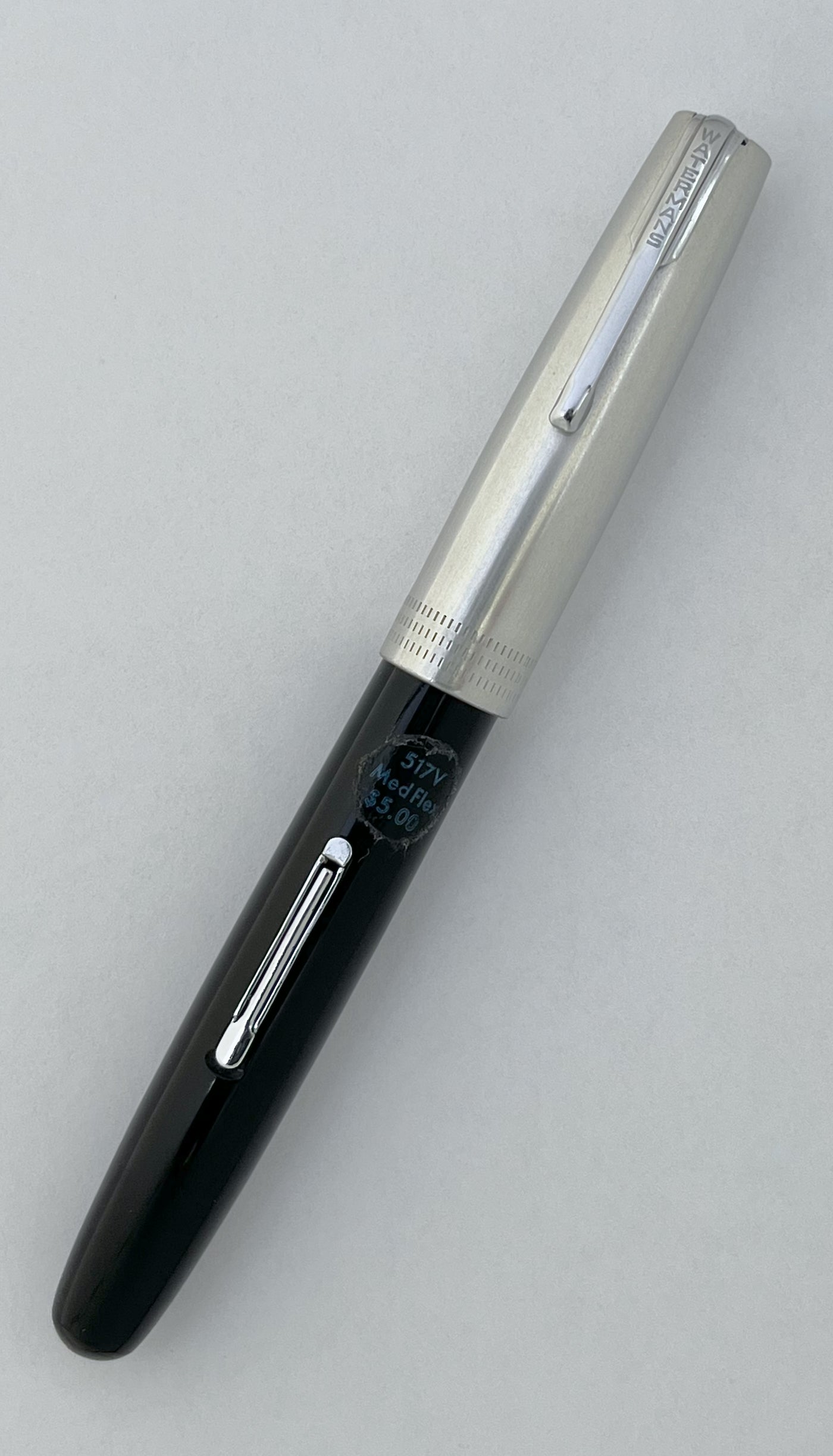 c.1948 NOS Stickered Waterman Taperite Conquest 517V Fountain Pen - SEMIFLEX