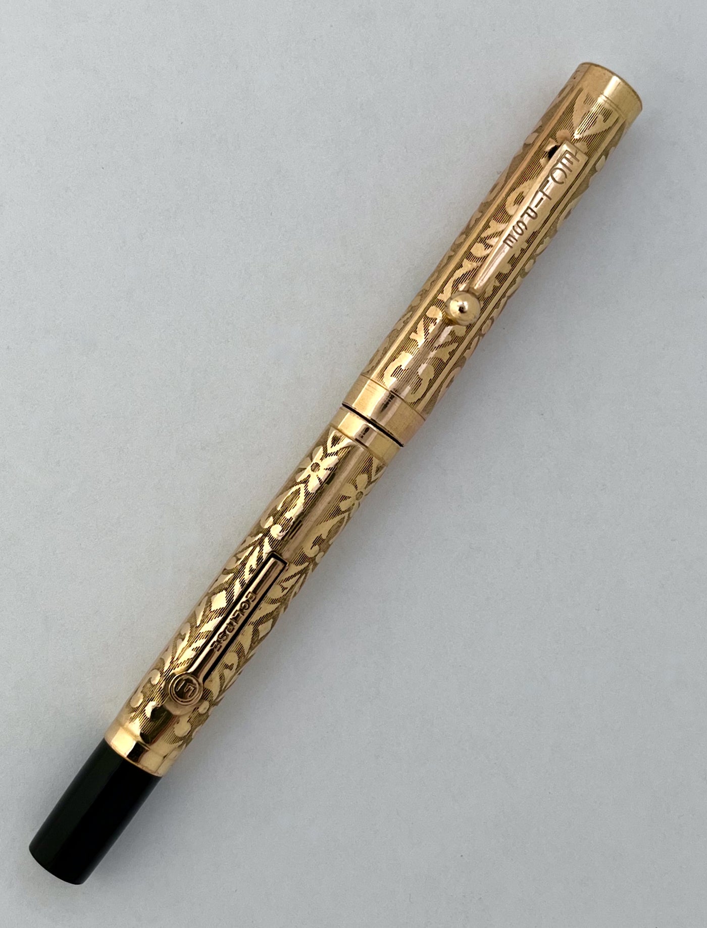 1920s Eclipse Overlay Fountain Pen - RETROFIT WET NOODLE