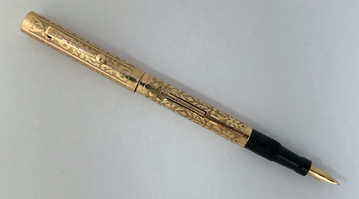 1920s Eclipse Overlay Fountain Pen - RETROFIT WET NOODLE