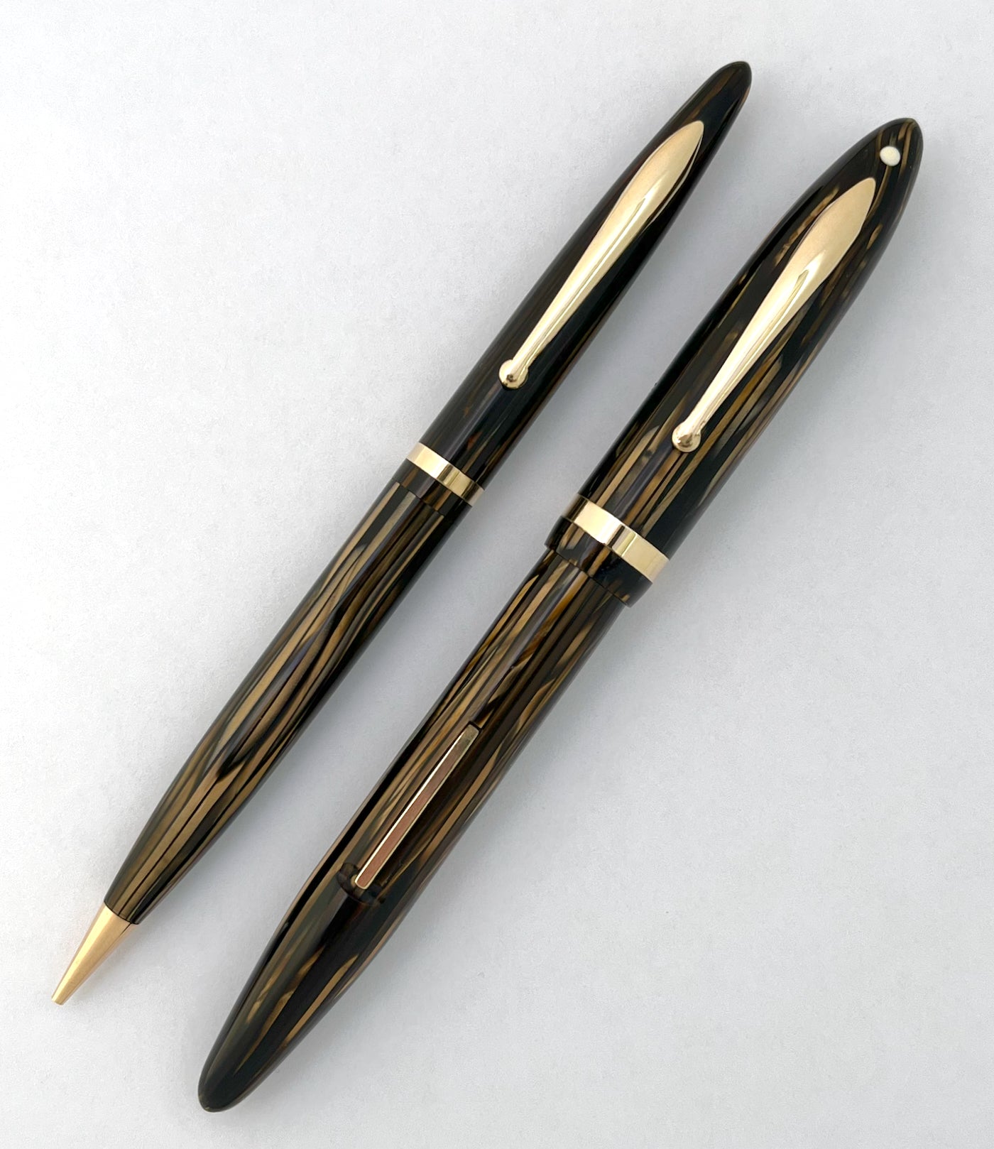 c.1936 Sheaffer Balance Statesman Fountain Pen Mechanical Pencil Set in Box