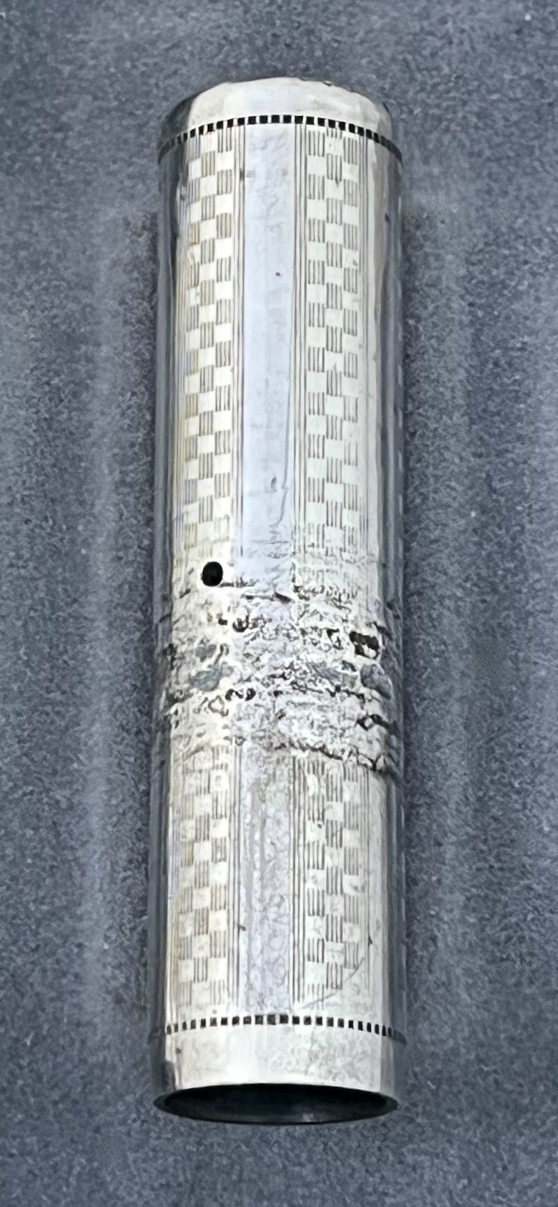 c.1915 Waterman Oversized 415 PSF Sterling SIlver Overlay Fountain Pen - Gothic Pattern