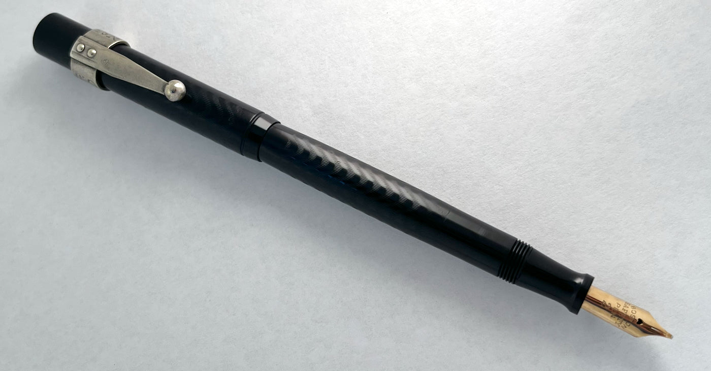 1910s Boston Safety 12 Eyedropper Fountain Pen - SEMIFLEX FACTORY STUB