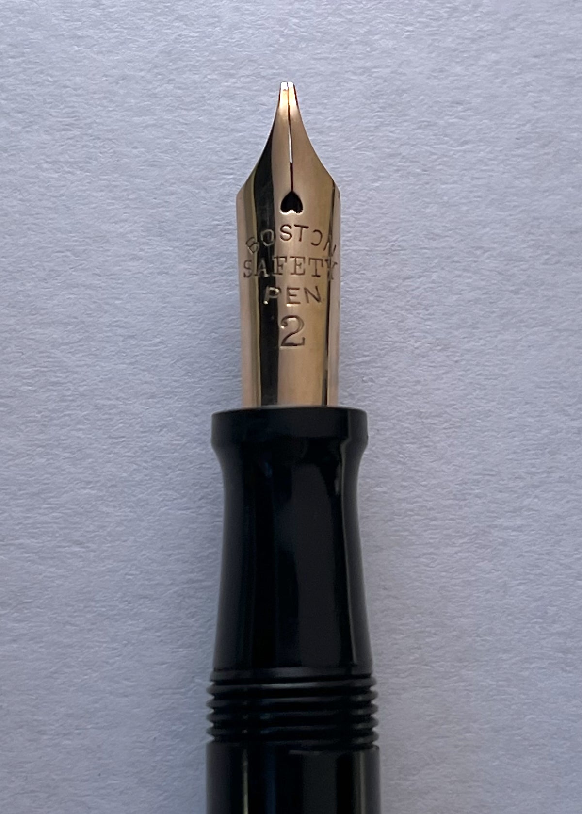 1910s Boston Safety 12 Eyedropper Fountain Pen - SEMIFLEX FACTORY STUB