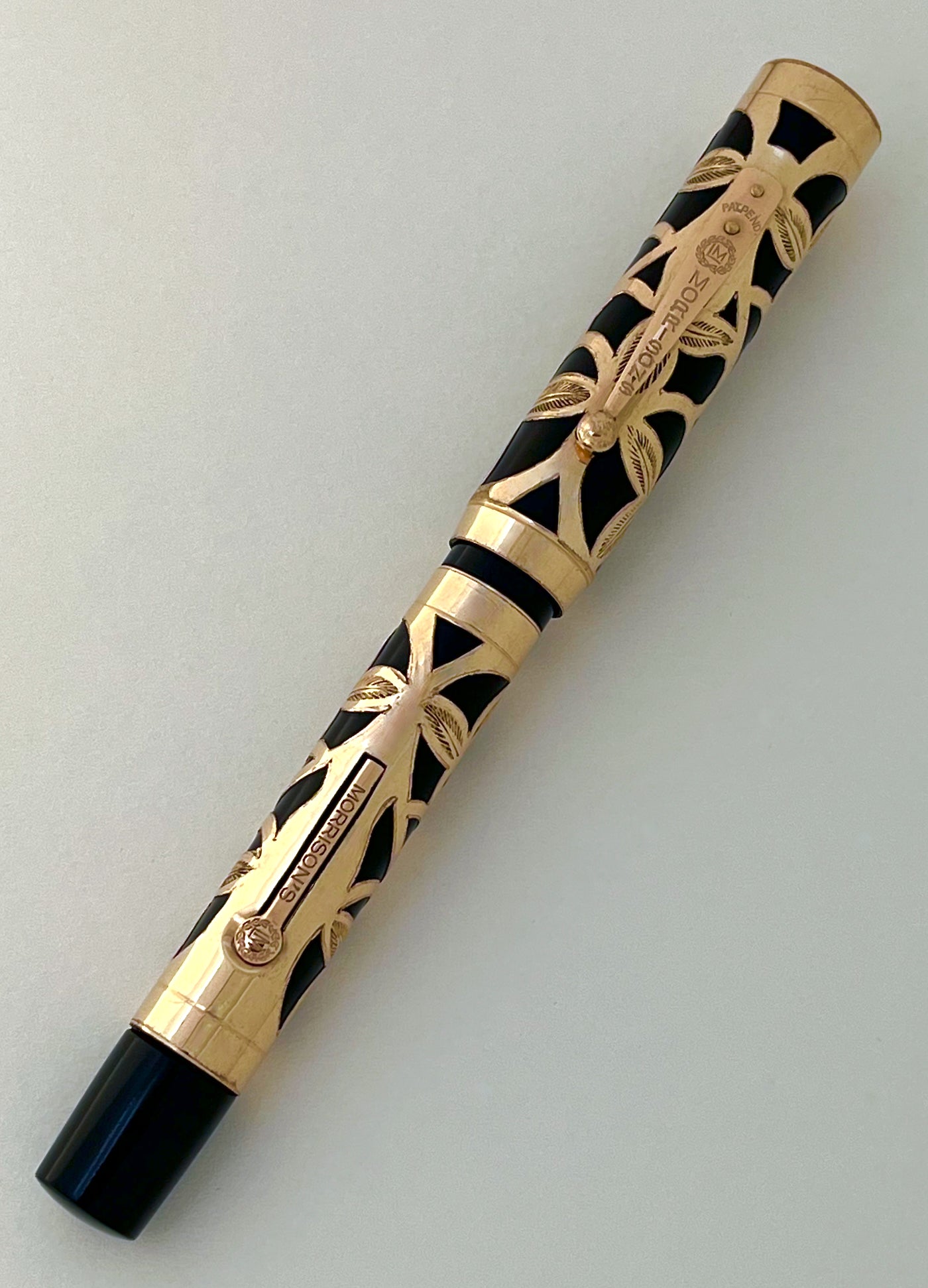 1920s Morrison’s Oversized Art Nouveau Overlay Fountain Pen - SUPERFLEX/WET NOODLE
