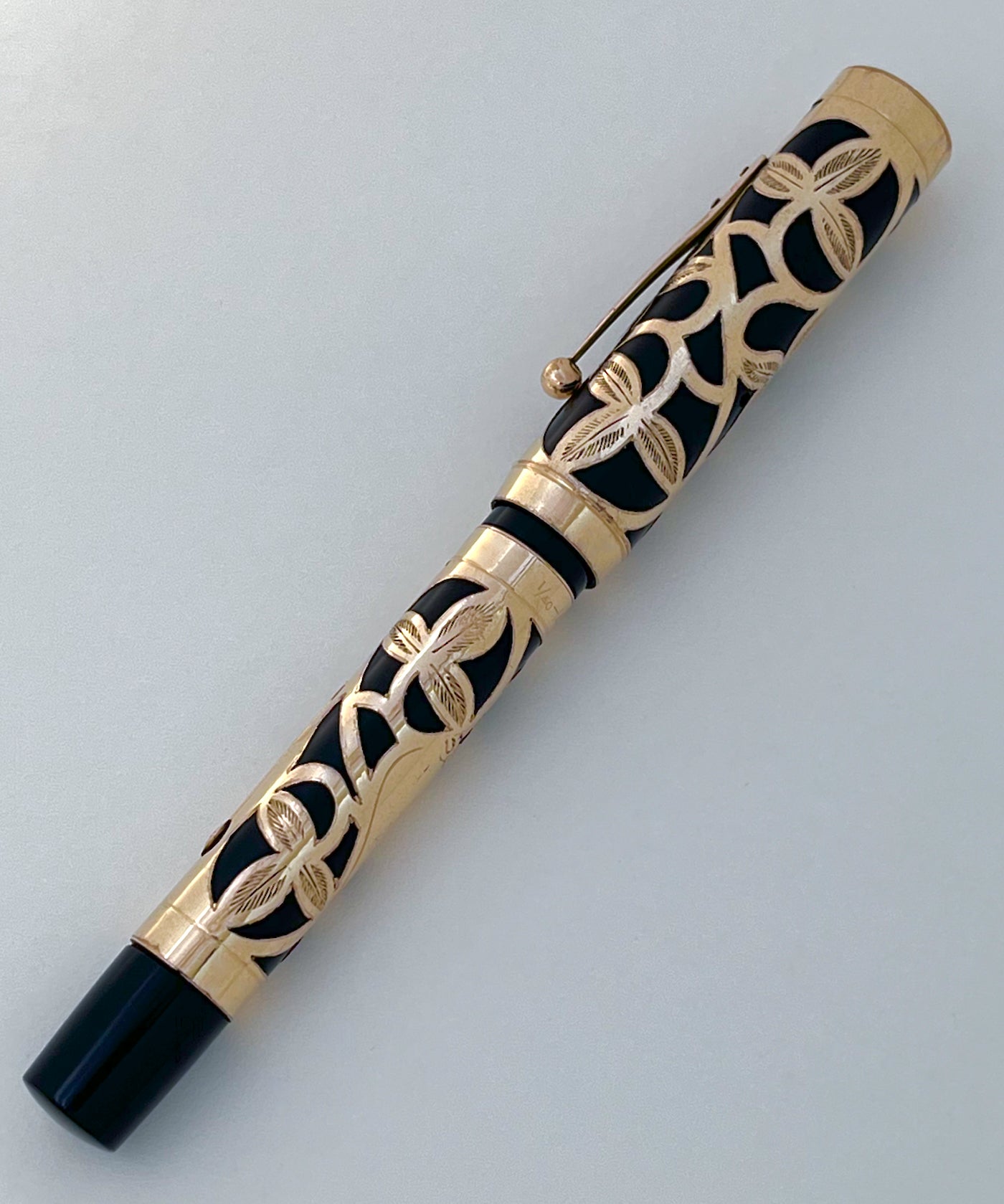 1920s Morrison’s Oversized Art Nouveau Overlay Fountain Pen - SUPERFLEX/WET NOODLE