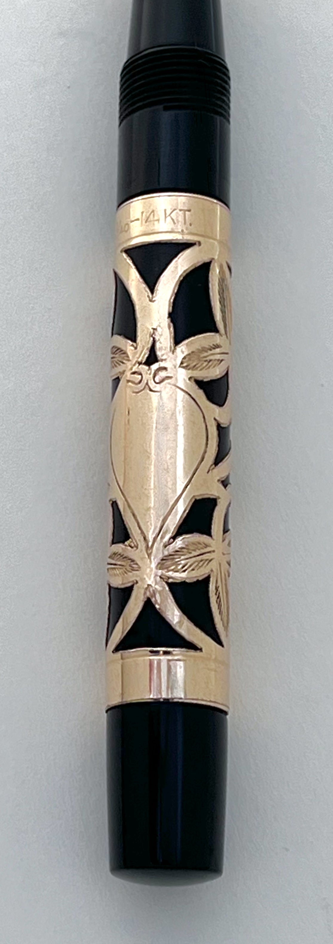 1920s Morrison’s Oversized Art Nouveau Overlay Fountain Pen - SUPERFLEX/WET NOODLE