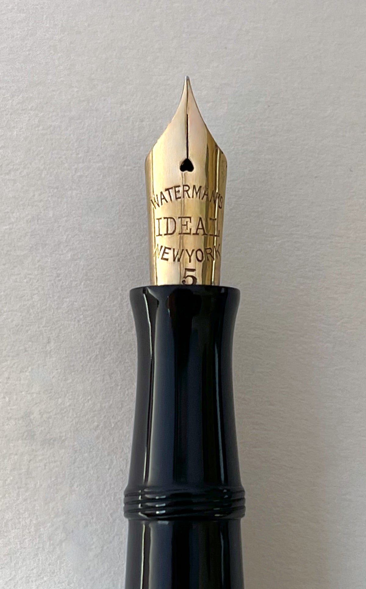 c.1915 Waterman Oversized 415 PSF Sterling SIlver Overlay Fountain Pen - Gothic Pattern