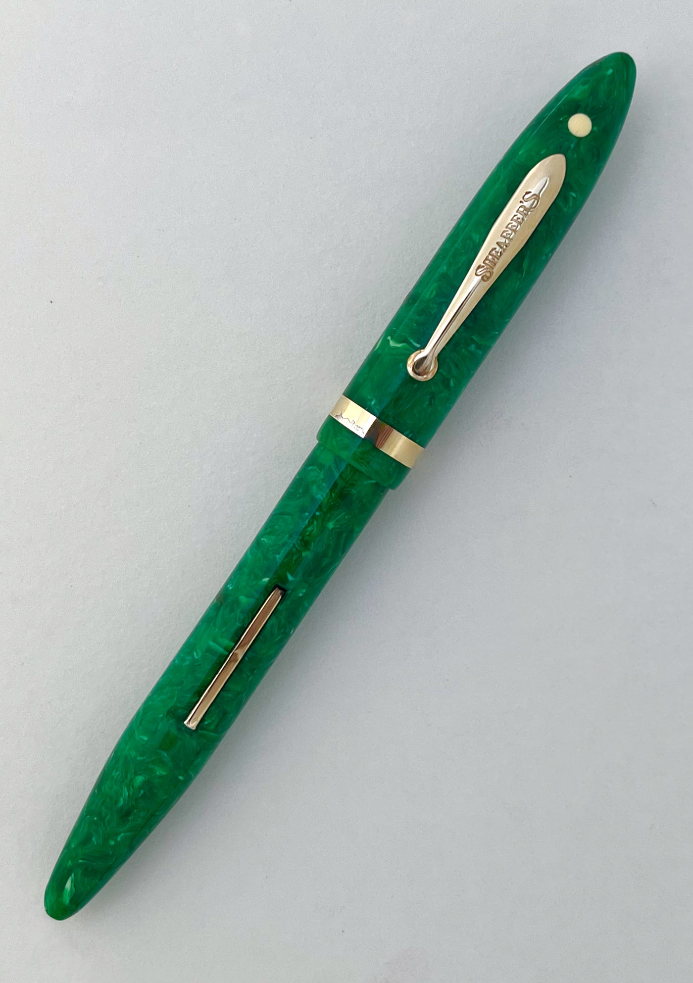 c.1934-35 Sheaffer Lifetime Long Balance Fountain Pen in Jade