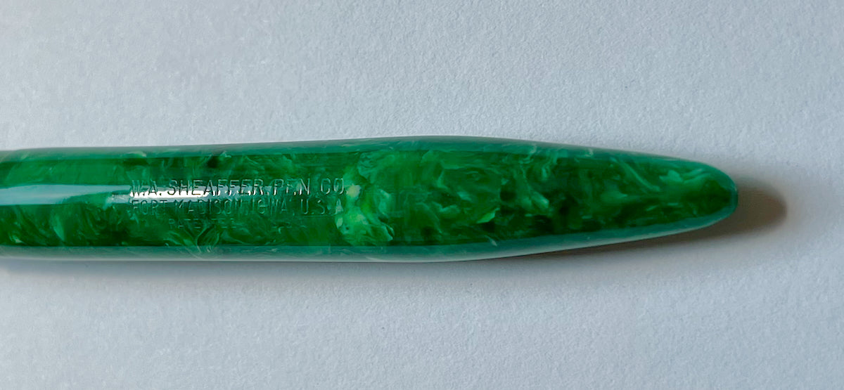 c.1934-35 Sheaffer Lifetime Long Balance Fountain Pen in Jade