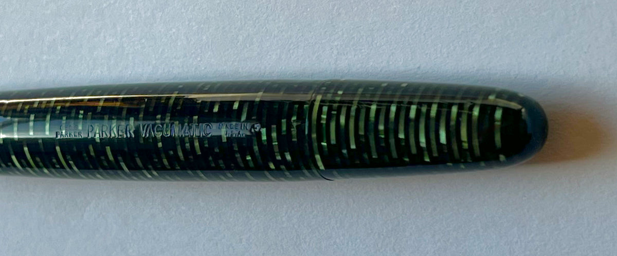 1945 Parker Vacumatic Major Fountain Pen - Emerald Pearl