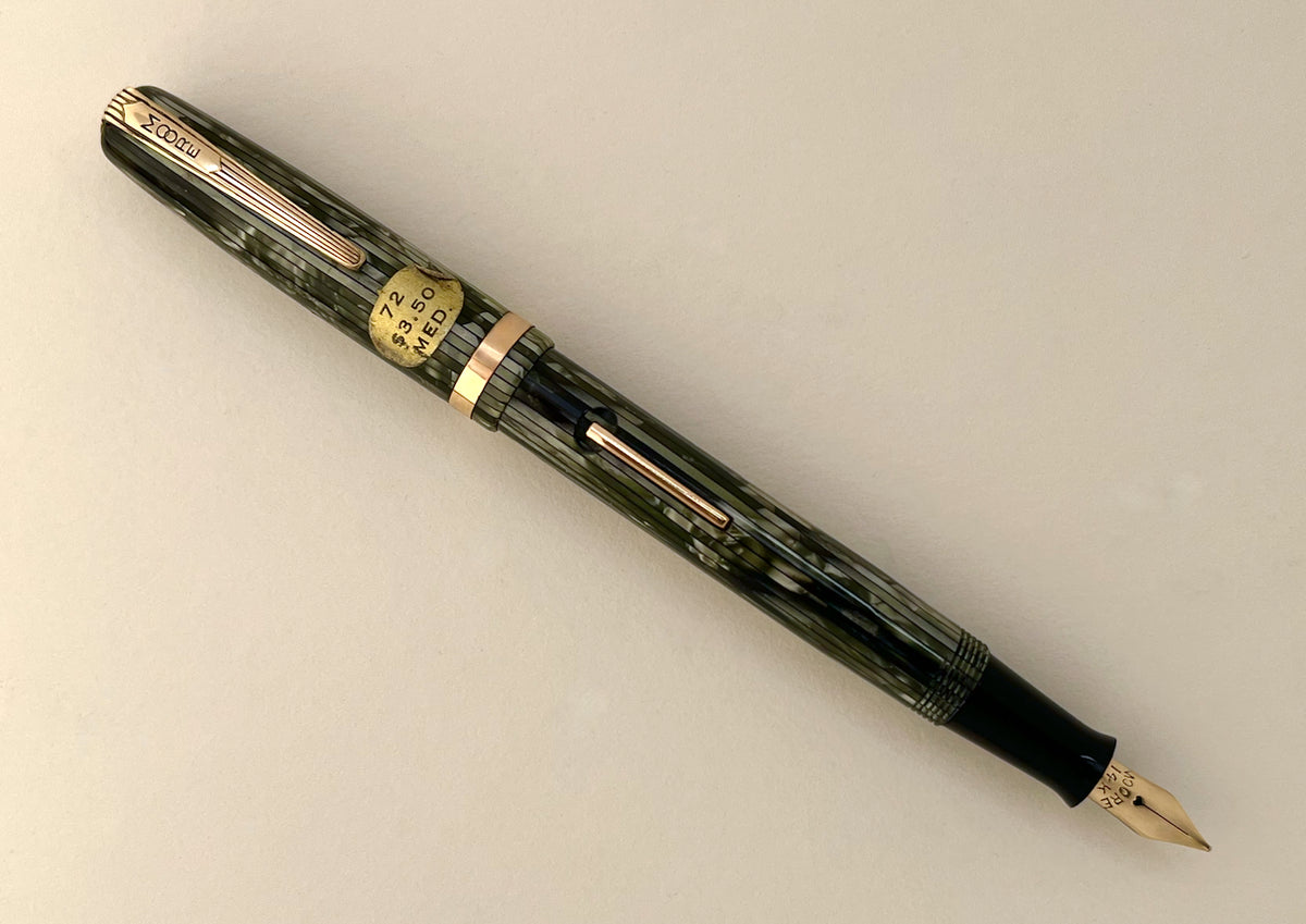 1940s NOS Stickered Moore 72 Fountain Pen - FLEX