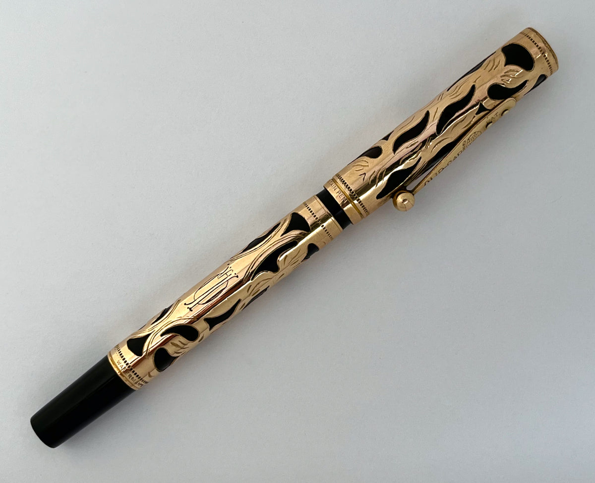 1908-09 Waterman 0512 1/2 POC Overlay Fountain Pen - SUPERFLEX