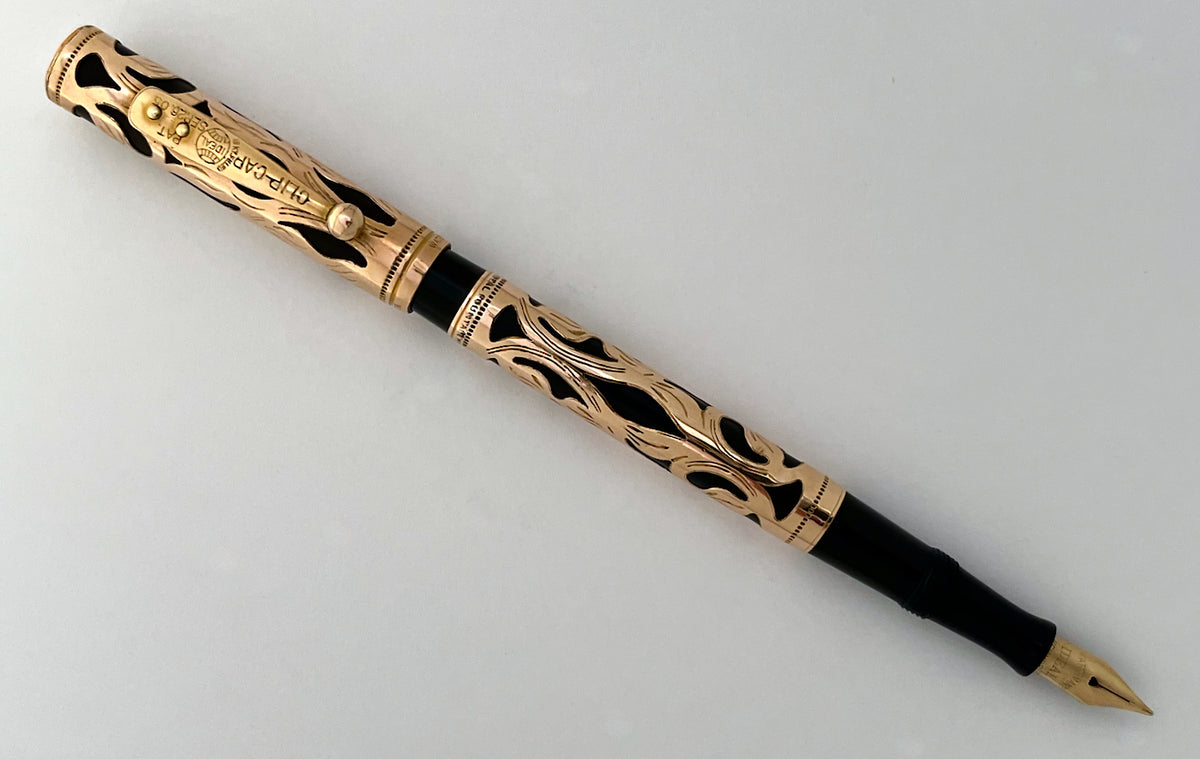 1908-09 Waterman 0512 1/2 POC Overlay Fountain Pen - SUPERFLEX