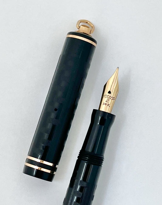Wahl-Eversharp Grecian Border Ring Top Fountain Pen - SUPERFLEX