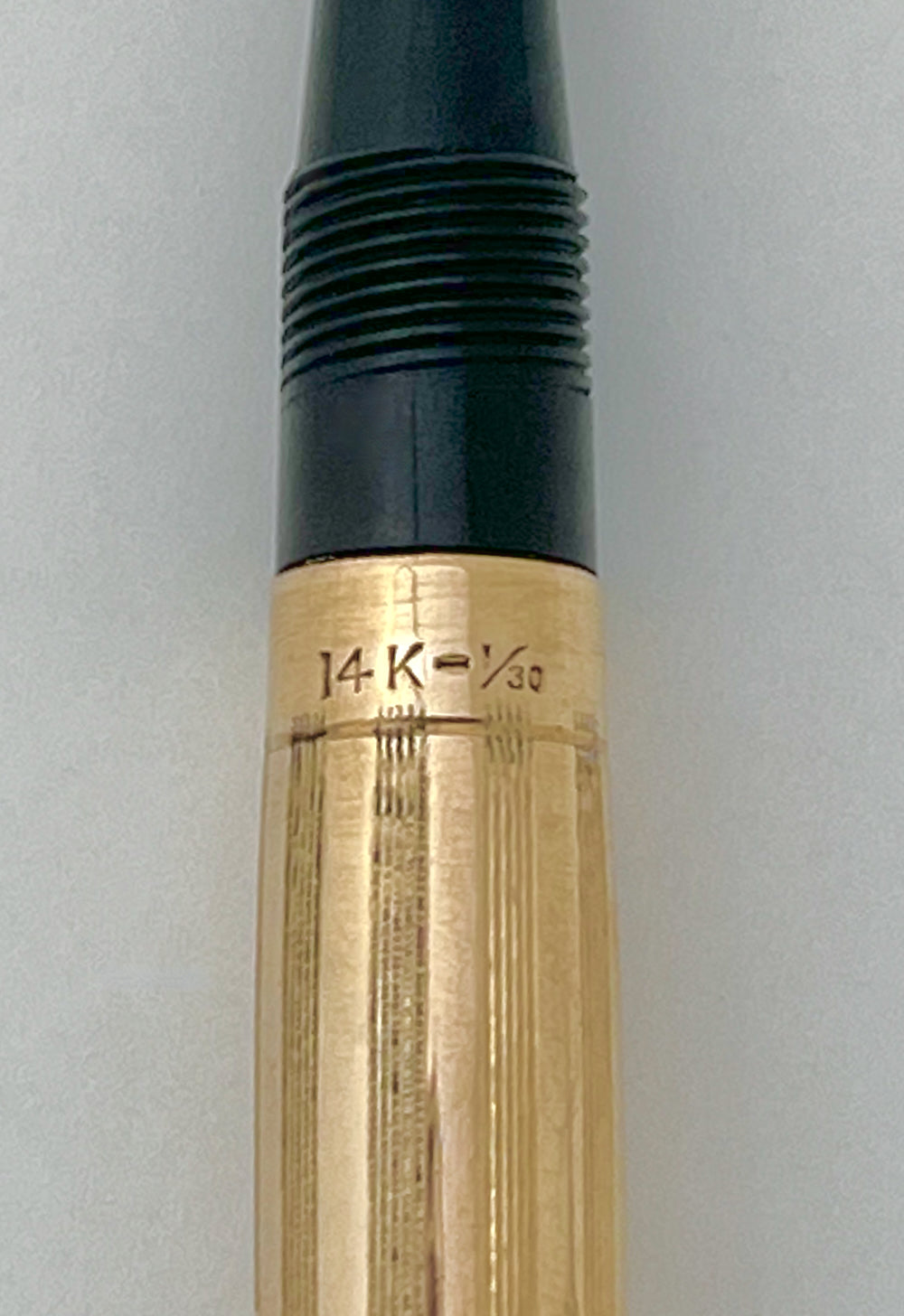 1920s Diamond Point Gold-Plated Overlay Fountain Pen - SUPERFLEX